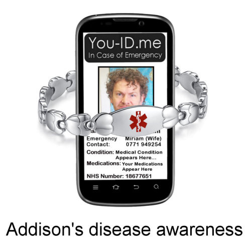 If you have addison's disease and live and work in the London district, think about awareness of your condition in case of emergency.