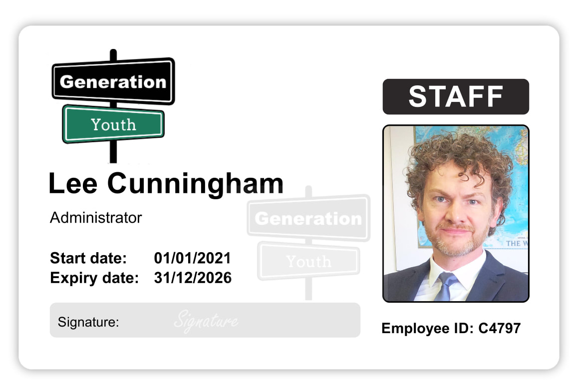 staff id identity badge card printing service healthcare with CRB check number enhanced CRB