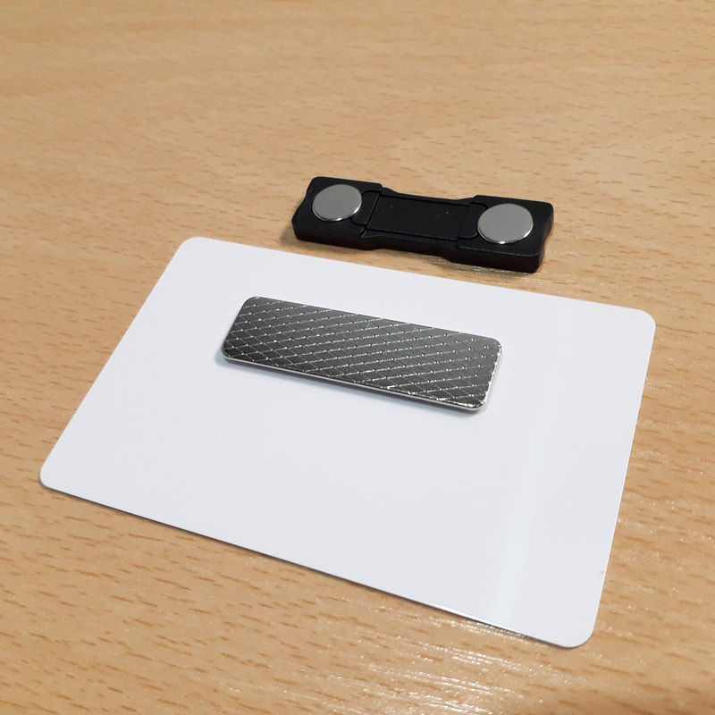 Staff ID Badge Card Print Service with Magnetic Bar Mount