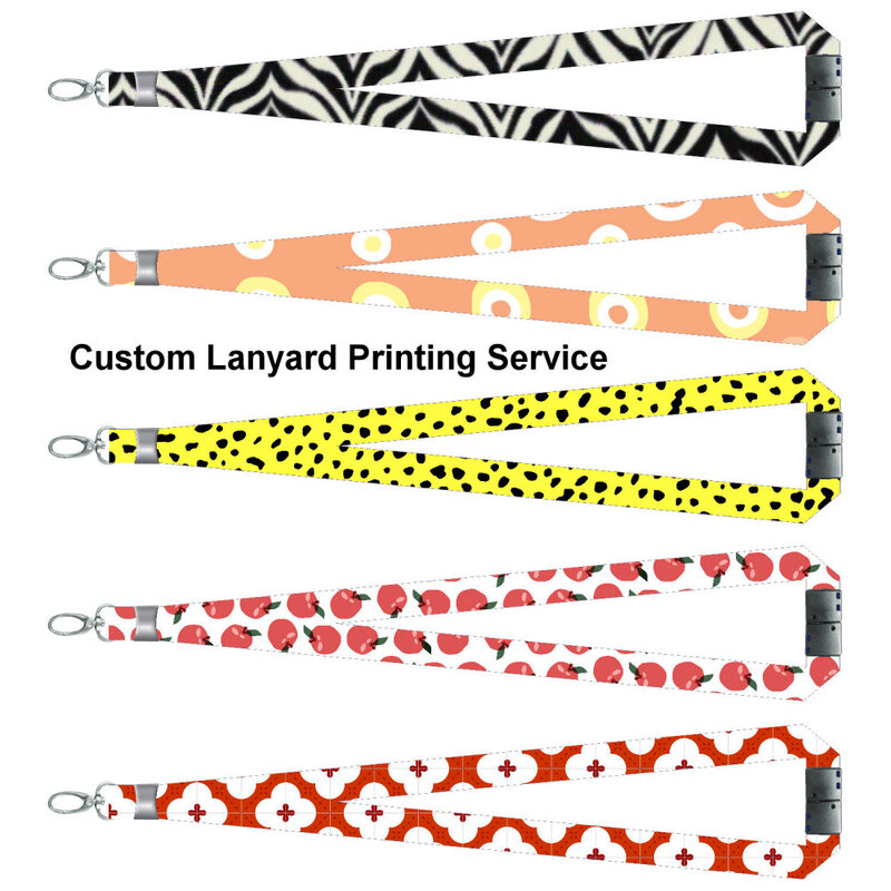 Common in Norwich: selection of custom patterned lanyards with logo and text. 