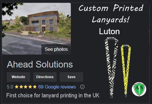 Click to see our reviews. Luton custom printed lanyards. Premium customised lanyards for business, events, government and charities.