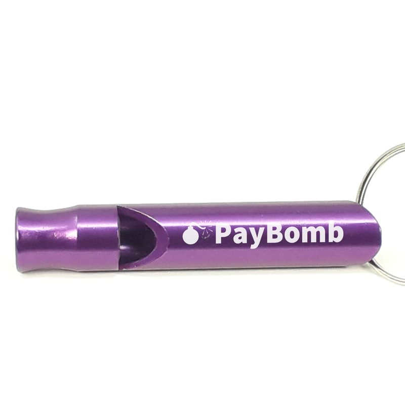 Personalised engraving on safety whistles supplied to Southampton business for promotional purposes