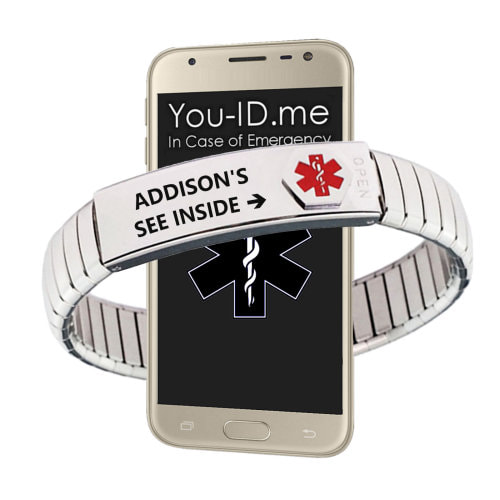 Medical ID for addison's disease; carry or wear in the UK for professional help and assistance in  emergency