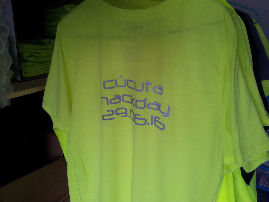 Rear of the garment printed with reflective ink showing their branding and logo