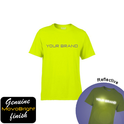 Reflective fluorescent yellow sports tshirt