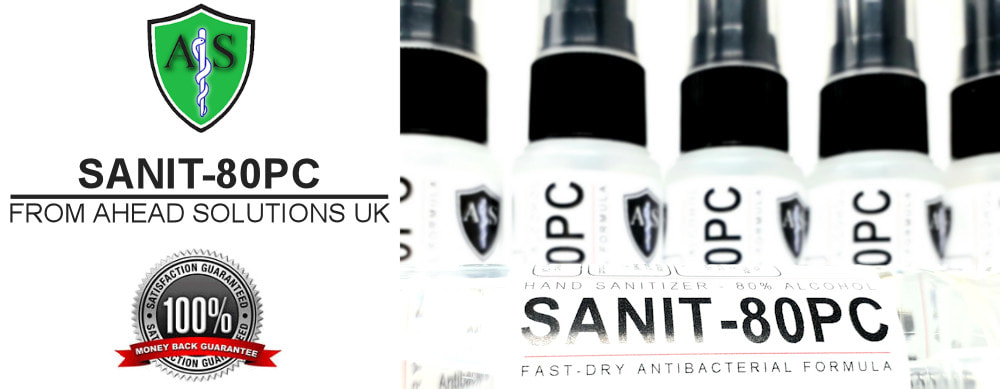 Antibacterial hand santitzer gel and spray in stock with delivery in Aberdeenshire.