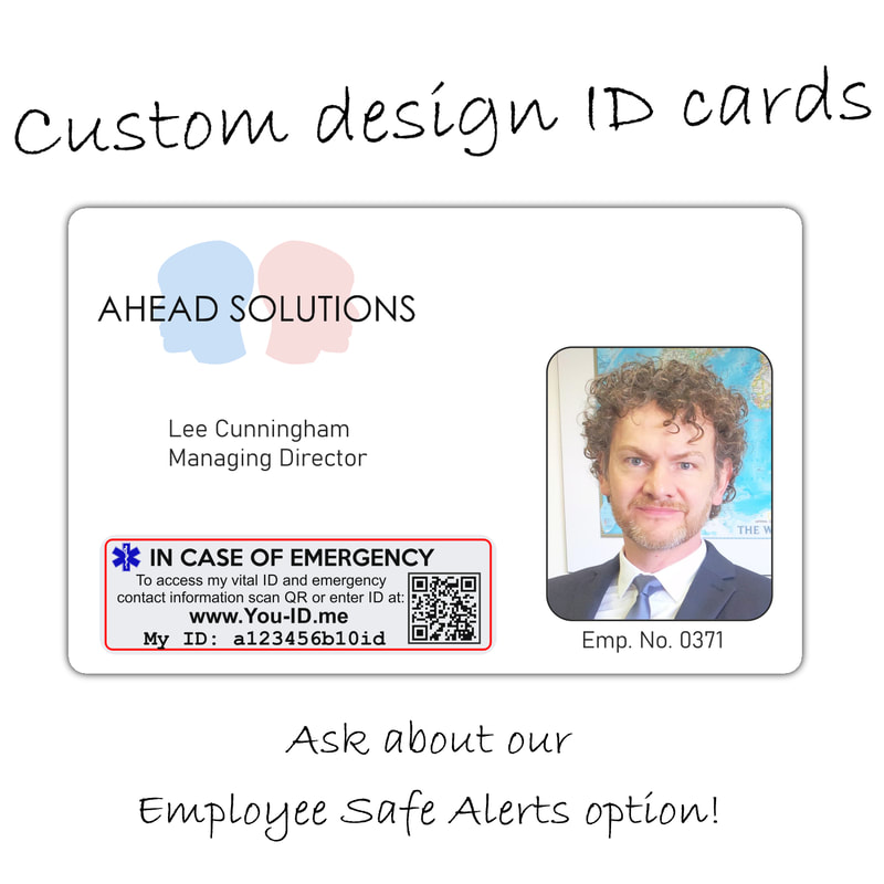 Basildon custom print employee id card with alert technology built in