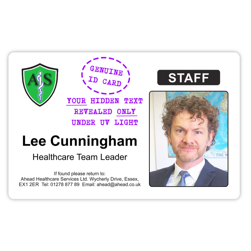 Ultra secure staff ID cards with invisible UV layer printing service