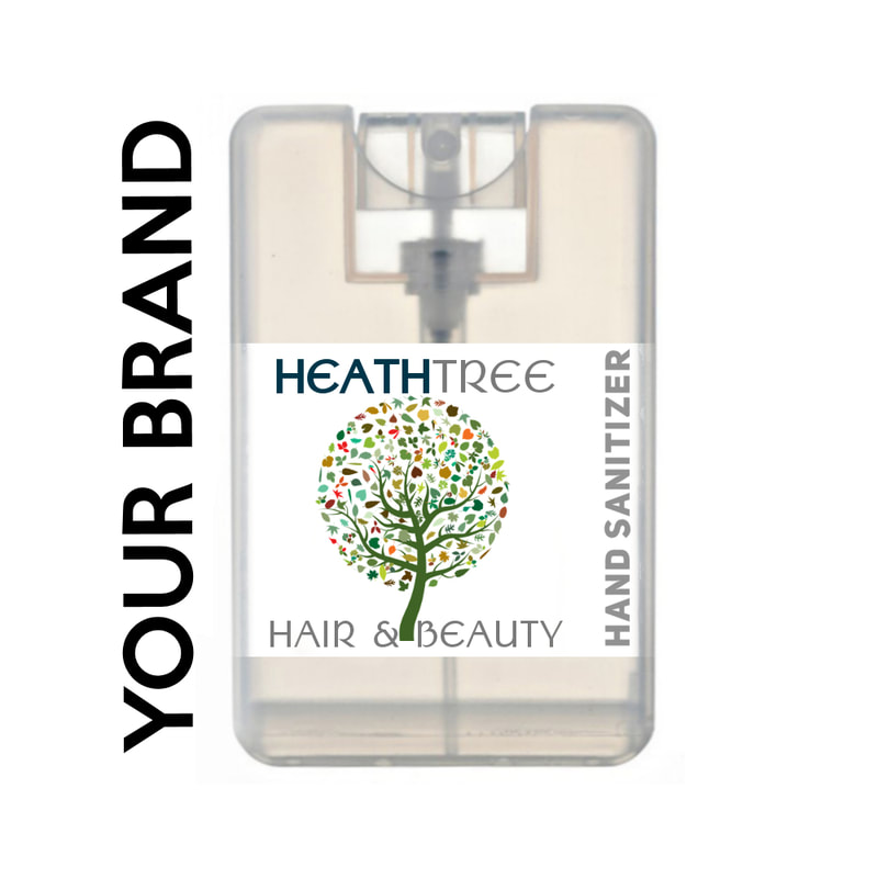 Custom label hand sanitiser bottle for Charity. Logo and branding on hand sanitiser label 