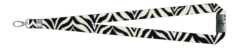 Example of a typical custom printed lanyard.