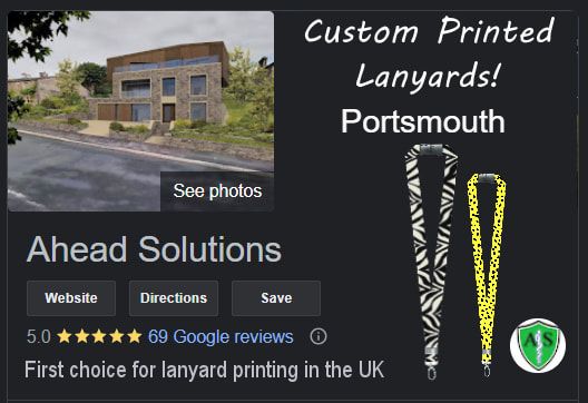 Portsmouth custom printed lanyards. Free design and local delivery service Ahead Solutions Google reviews. Verified customer reviews for Ahead Solutions UK Ltd.