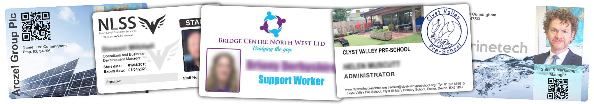 Bracknell Crowthorne Eton Hungerford Maidenhead Newbury Reading Sandhurst Slough Thatcham Windsor Wokingham Woodley examples of health care workers staff photo ID cards | samples of employee Identity card printing | Workers ID cards printed in 