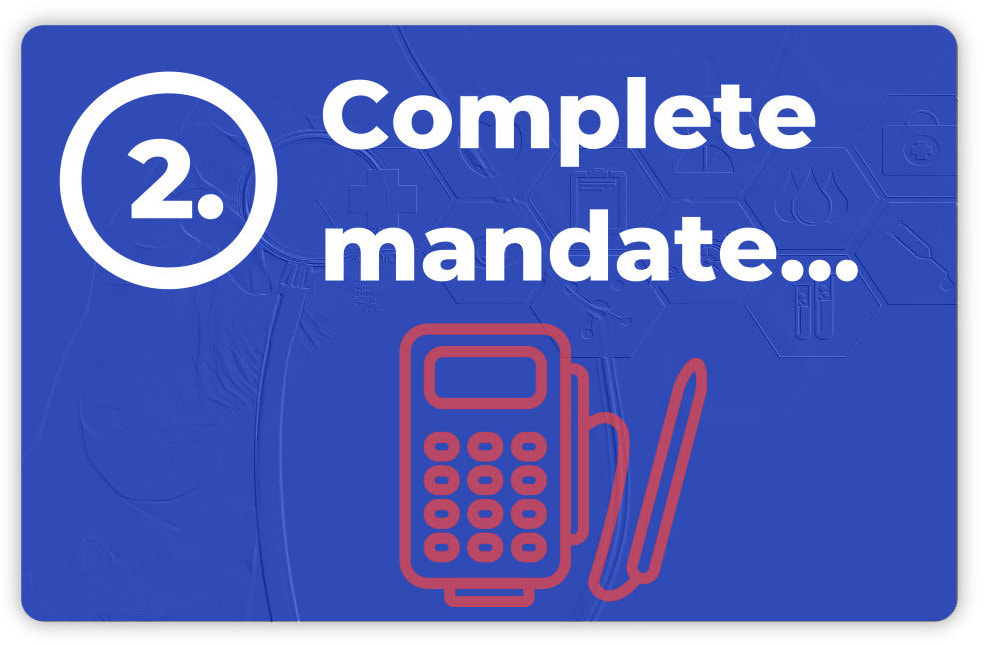 Complete a direct debit mandate to pay for the EmployeeSafe smart staff ID badge service.