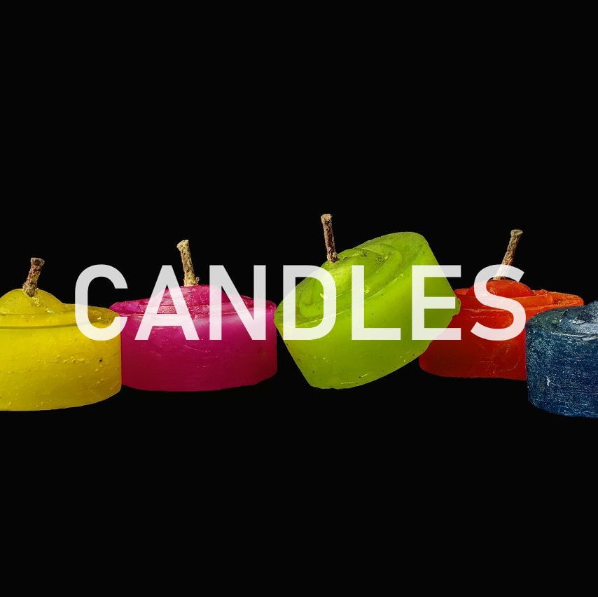Town supplier of custom shape sticky product labels for candles and other types of homeware 