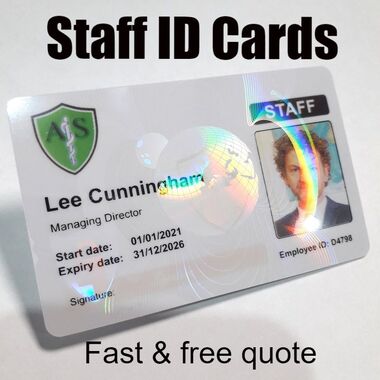 Staff ID Card printing free quotation 
