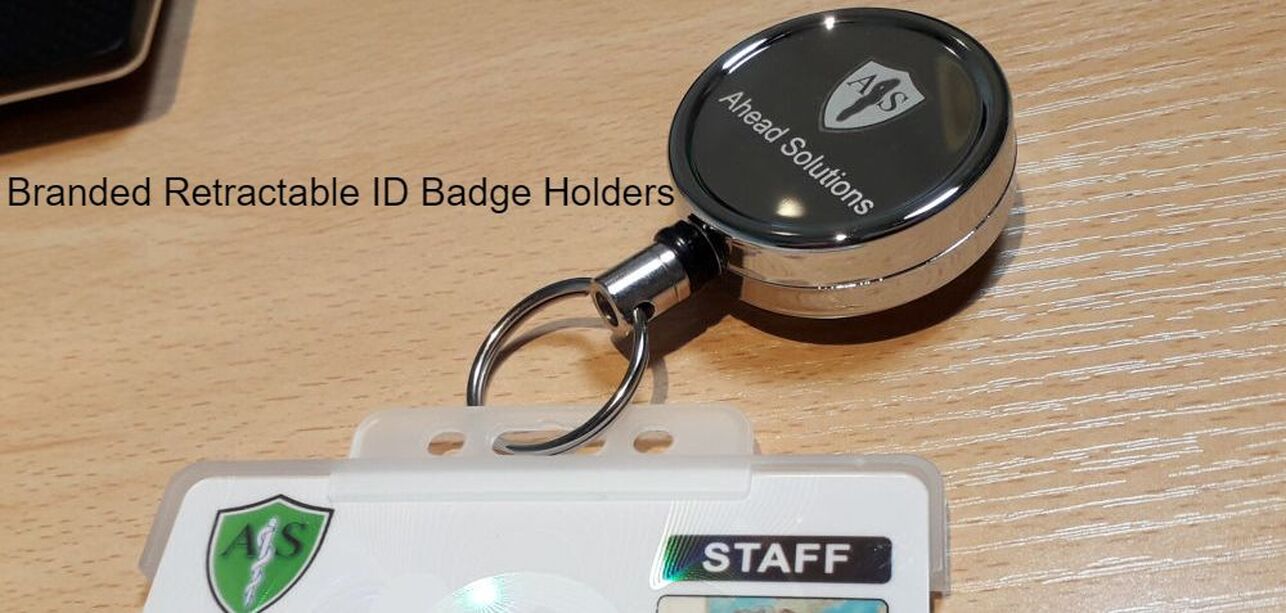 Retractable ID Card and Staff ID Badge Holders Engrave with your Logo to Enhance Your Brand.