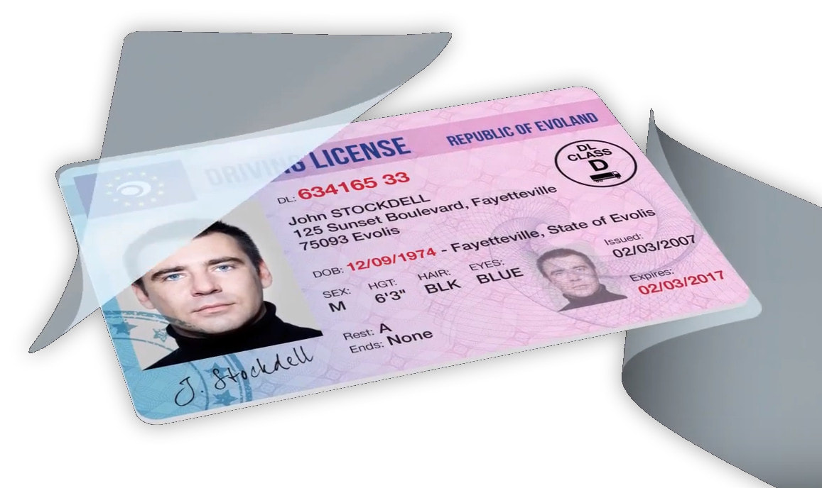 York, north yorkshire photo id card printed  with hologram. photo used courtesy of Evolis